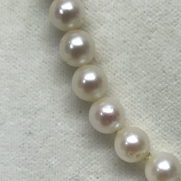 10K White Gold Filagree Clasp South Sea Pearl Necklace 21.5 in - Picture 5 of 14